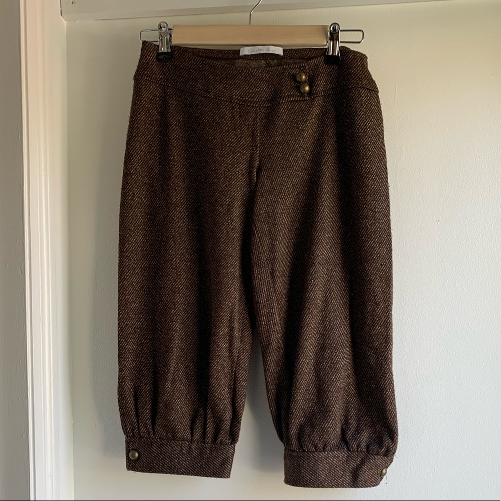Brown dress cropped pants